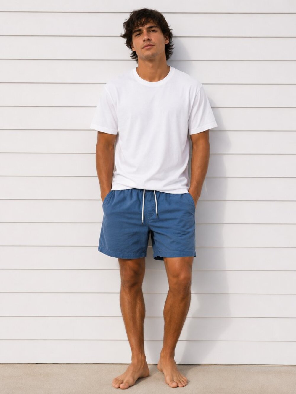 Chaps Drawstring Shorts Men’s Size XL Blue Summer Casual Drawstring Shorts